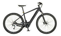 Ein dunkelgraues E-Bike von Scott