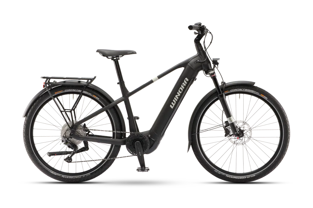 Winora Yucatan X10 Black matte 2024 - E-Bike Trekkingrad Herren - Lackschaden