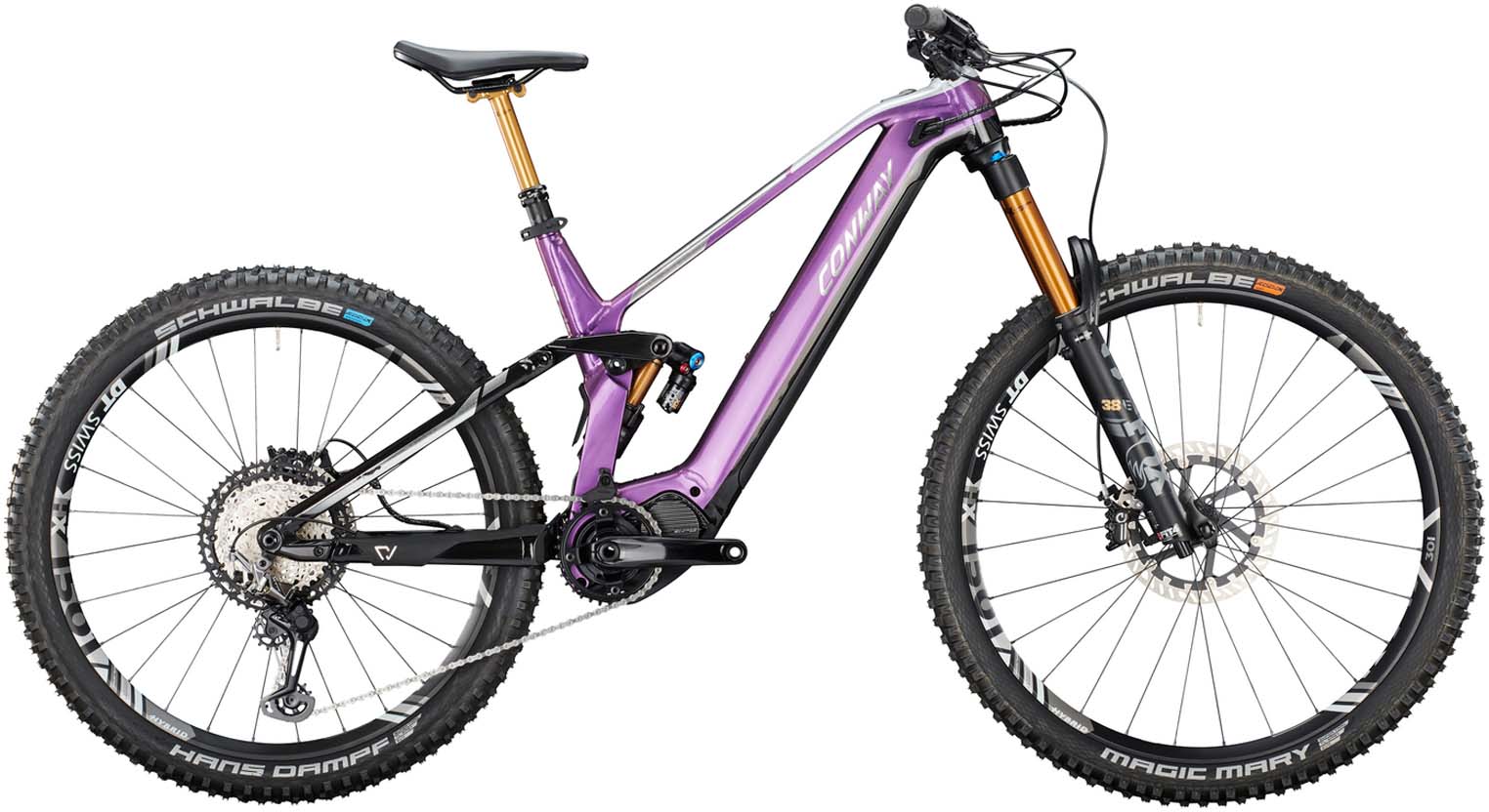 Conway eWME 8.9 MX 720 flipflop / chrome 2022 - E-Bike Fully Mountainbike
