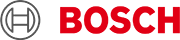 Zu sehen ist das Logo der Marke Bosch mit rotem Schriftzug in klaren, fetten Großbuchstaben, daneben ein graues kreisförmiges Symbol.