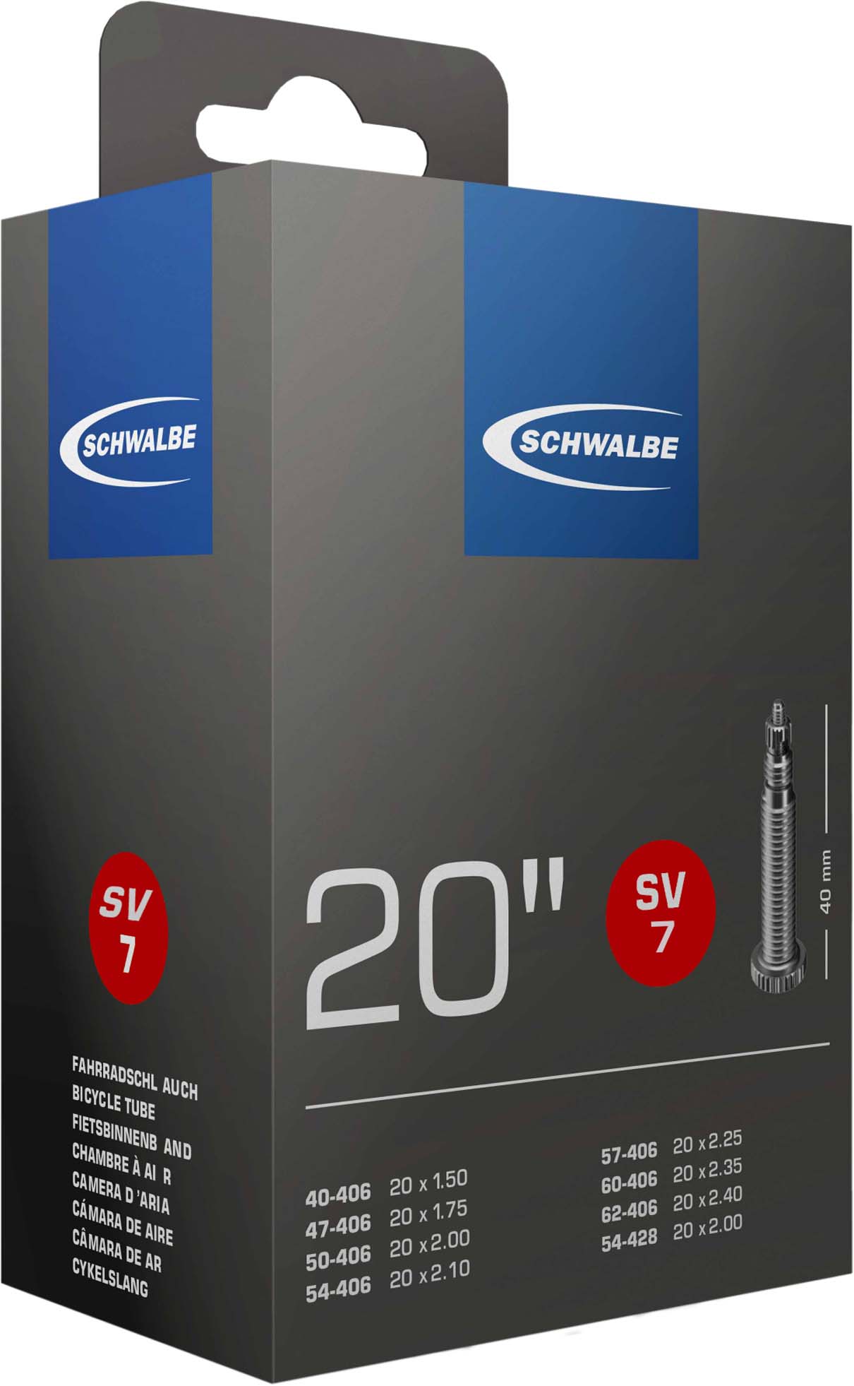 Schwalbe Schlauch 20x1.50-2.50 S SV NR. 7 (20")